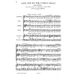 Wilbye, J Love Not Me For Comely Grace Satb