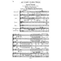 Vecchi, O As I Saw Clora Walk Ssatb