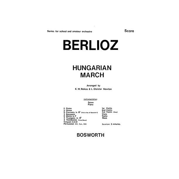 Berlioz, H Hungarian March Rokos Orch (Ma) Sc/Pts