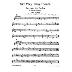 Edward Elgar: Six Very Easy Pieces Op.22 (String Parts Only)