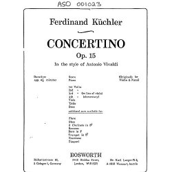 Ferdinand Kuchler: Concertino In D Op.15 'In Style Of Vivaldi'