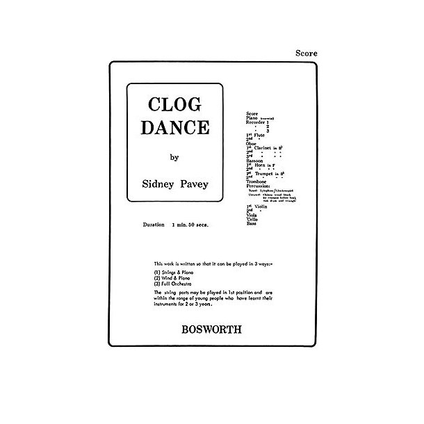 Pavey, S Clog Dance Orch (E) Sc/Pts