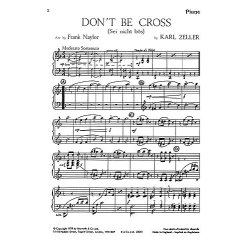 Carl Zeller: Don't Be Cross (Score And Parts) Arranged Frank Naylor