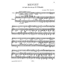 Handel, G F Menuet From Berenice Borowski Str Orch Sc/Pts