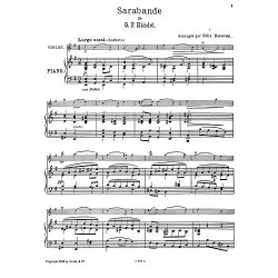 Handel, G F Sarabande Borowski Str Orch Sc/Pts