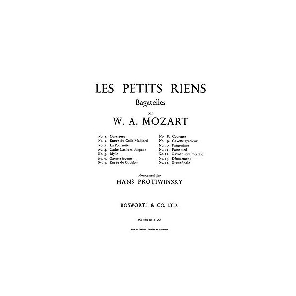 W. A. Mozart: Les Petit Riens (Piano Solo)