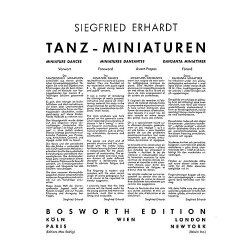 Erhardt, S Miniature Dances Pf