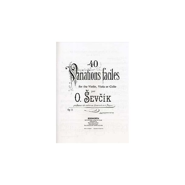 Sevcik Violin Studies: 40 Variations Piano Accompaniment