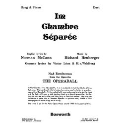 Heuberger, R Im Chambre Separee No.8 Pf Duet