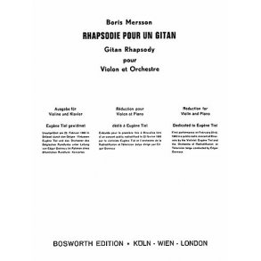 Boris Mersson: Rhapsody For A Gypsy (Un Gitan)