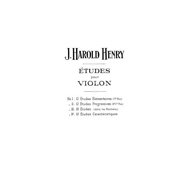 Henry, Jh 12 Etudes Progressives 2 Vln