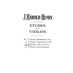 Henry, Jh Etudes Progressives 3 Vln