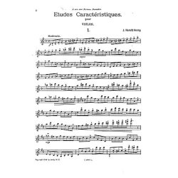 Henry, J H Etudes Caracteristuques 4 Vln