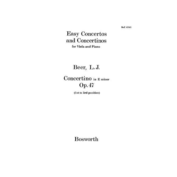 Leopold J. Beer: Concertino In E Minor Op.47 (Viola/Piano)