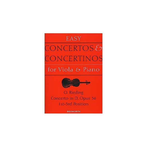 Oskar Rieding: Concerto In D Op.36 (Viola/Piano)
