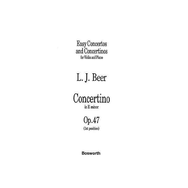 Beer, L J Concertino In E Minor Op.47 Vlc/Pf