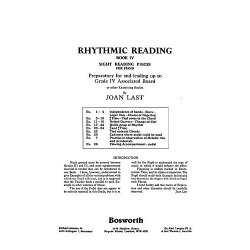Last Rhythmic Reading Sight Reading Pieces Book 4 Grade 4 Pf