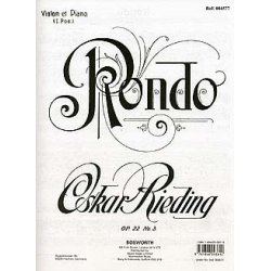 Oskar Rieding: Rondo For Violin And Piano Op.22 No.3