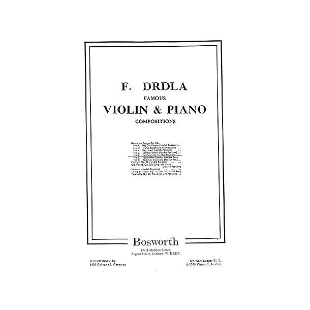Franz Drdla: Hungarian Dances Op.30 No.6 'Bartfai Emlek'