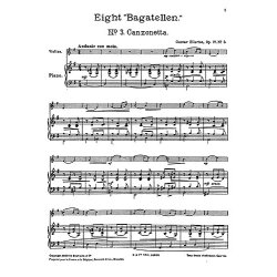 Gustav Ellerton: Canzonetta For Violin And Piano Op.18 No.3