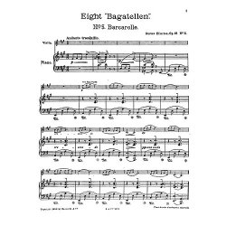 Gustav Ellerton: Barcarolle For Violin And Piano Op.18 No.5