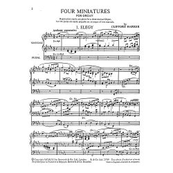 Clifford Harker: Four Miniatures For Organ