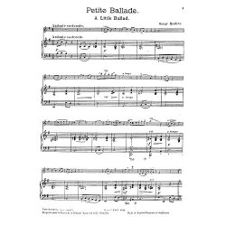 Oskar Rieding: Petite Ballade For Violin And Piano