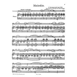 Sergei Rachmaninov: Melodie For Cello And Piano Op.3 No.3