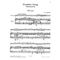 W. H. Squire: Slumber Song For Cello And Piano