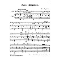 Guido Papini: Hungarian Dance No.3 In A For Violin And Piano