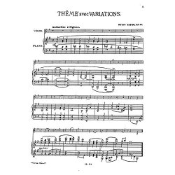 Guido Papini: Theme With Variations For Violin And Piano