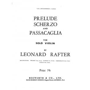 Rafter, L Prelude Scherzo And Passacaglia Vln/Pf