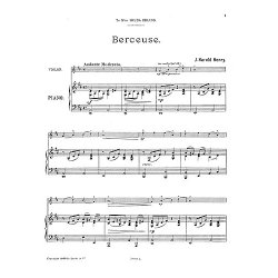 Henry, J H Berceuse Vln/Pf