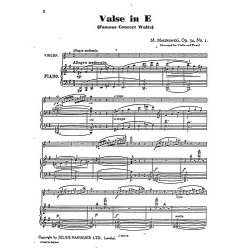 Moritz Moszkowski: Waltz In E For Violin And Piano Op.34 No.1