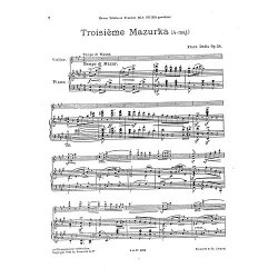 Franz Drdla: Troisieme Mazurka For Violin And Piano Op.24