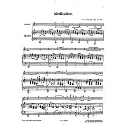 Franz Drdla: Meditation For Violin And Piano Op.34 No.1
