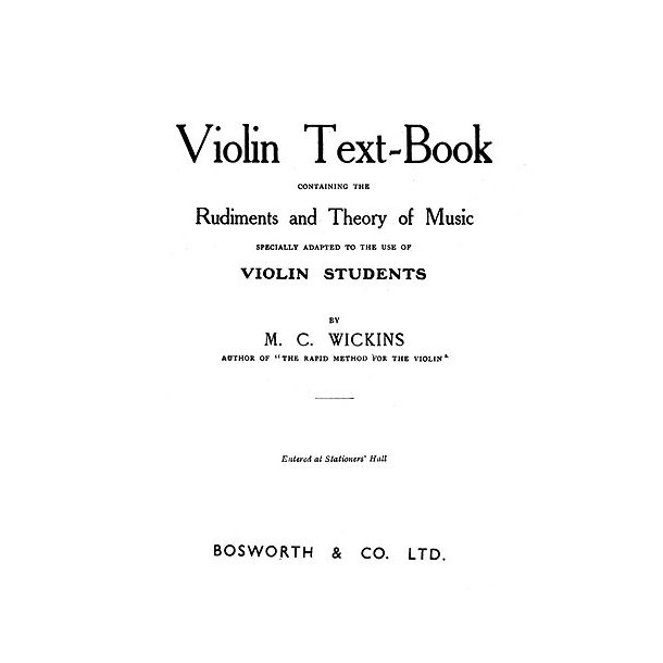 Wickins, M C The New Approach Violin Text Book
