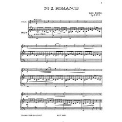 Paul Essek: Romance For Violin And Piano Op.3 No.2