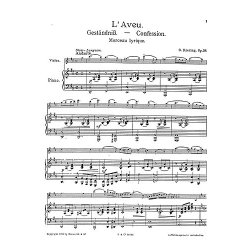 Oskar Rieding: L'Aveu Op.38