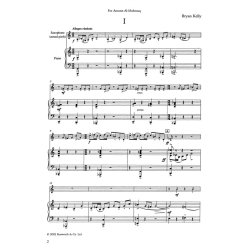 Bryan Kelly: Sonatina For E Flat Saxophone And Piano