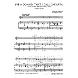 Mapple, A I've A Donkey Called Chiquita Unison/Piano