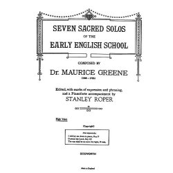 Greene: Seven Sacred Solos - High Voice (Roper)
