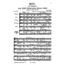 Handl, J Motets All They From Saba Bridge Sattb