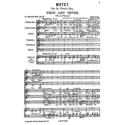 Palestrina, G Thou Art Peter Motets Bridge Ssattb