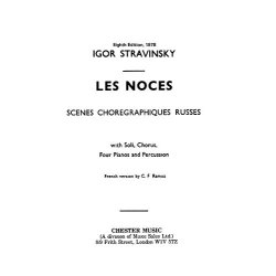 Igor Stravinsky: Les Noces (1922- Miniature Score)