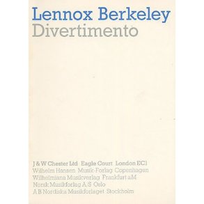 Lennox Berkeley: Divertimento In B Flat For Orchestra Op.18 (Miniature Score)