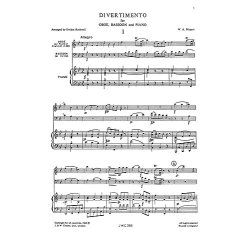 W.A. Mozart: Divertimento (Oboe/Bassoon/Piano Score/Parts)