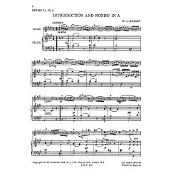 Mozart: Introduction And Rondo In A Major for Violin and Piano