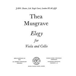 Thea Musgrave: Elegy For Viola And Cello