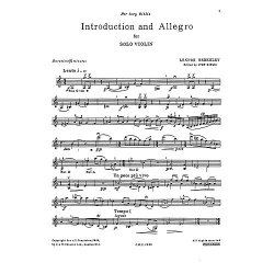 Lennox Berkeley: Introduction And Allegro For Solo Violin Op.24